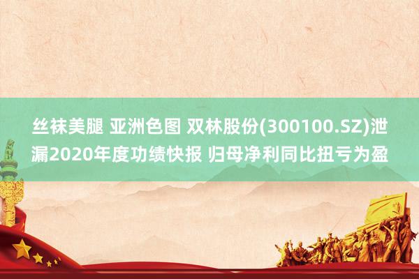 丝袜美腿 亚洲色图 双林股份(300100.SZ)泄漏2020年度功绩快报 归母净利同比扭亏为盈